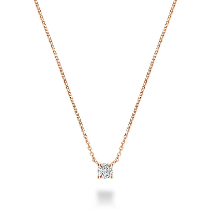 Diamond solitaire necklace
