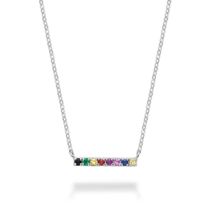 Rainbow bar necklace