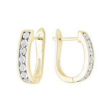 Load image into Gallery viewer, Liya Diamond Huggie earrings