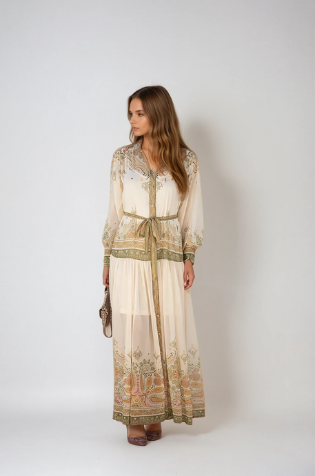 Casie floral print boho long dress
