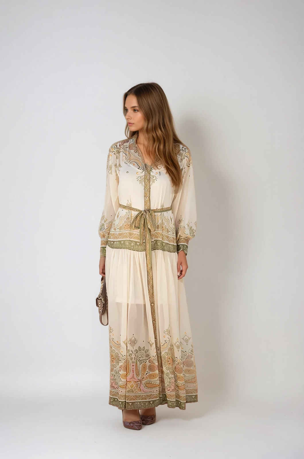 Casie floral print boho long dress