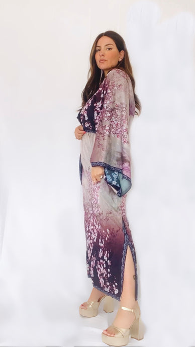 Purple floral Kaftan