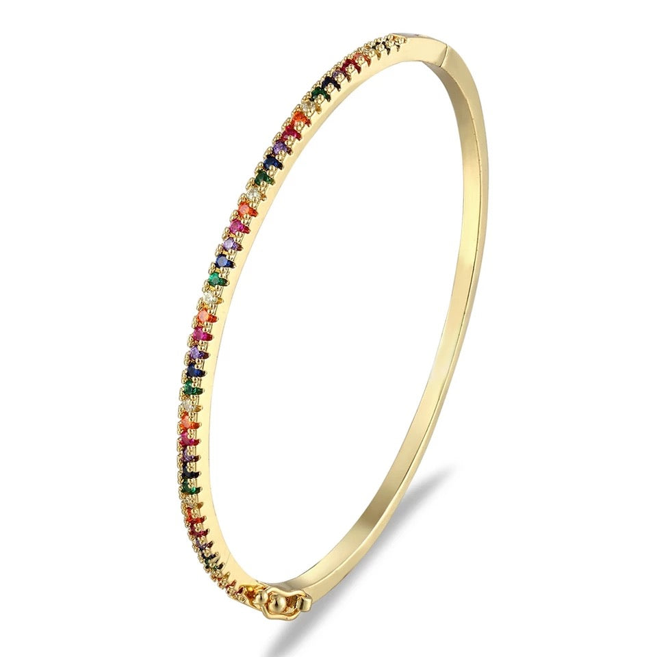 Multi stones bangle