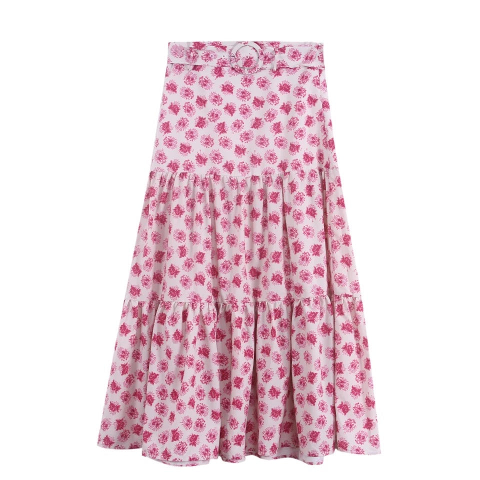 Roses peasant skirt