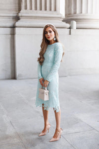 Mint lace dress